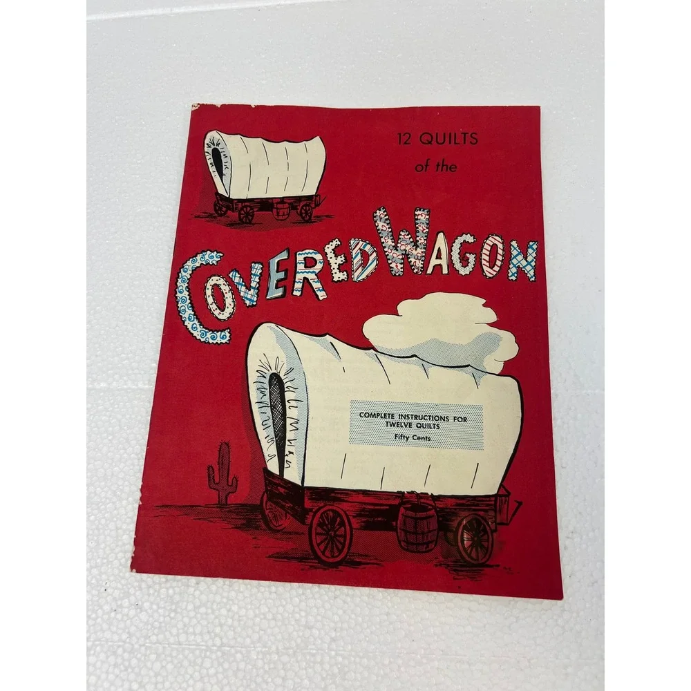 Vintage 12 Quilts of the Covered Wagon Pattern Booklet Instructions Americana